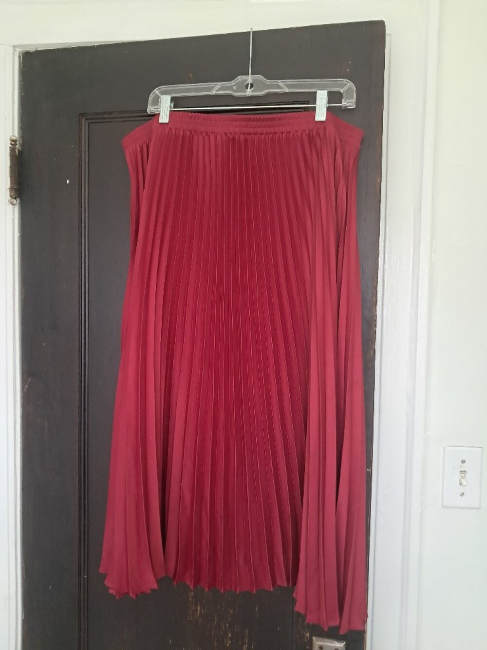 A New Day red pleated midi skirt XXL